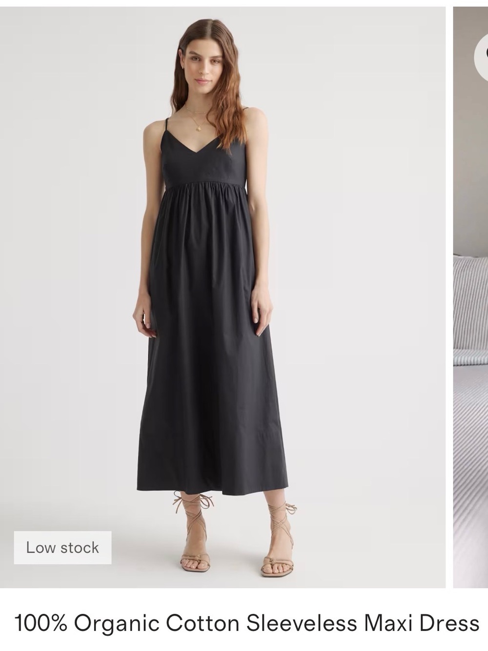 100% Organic Cotton Sleeveless Maxi Dress